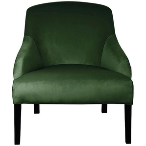 Sessel FINK Colin Gr. Samtvelours VELVET, B/H/T: 73 cm x 83 cm x 94 cm, grün Fink mit einem massiven Buchenholzgestell, in verschiedenen Farbvarianten