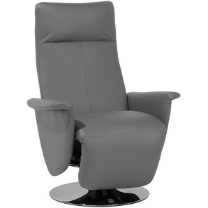 Sessel Grau Kunstleder Metall Wohnzimmer