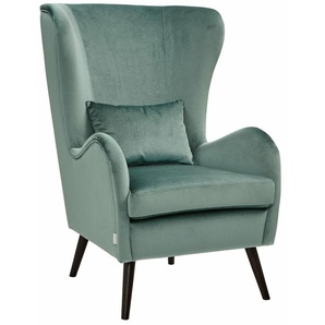 Sessel GUIDO MARIA KRETSCHMER HOME&LIVING Salla Gr. Samtoptik, ohne Hocker, B/H/T: 78 cm x 118 cm x 94 cm, grün Ohrensessel ohne Hocker mit Sessel wahlweise oder Hocker; großer Sessel: Maße BTH: 7894118cm