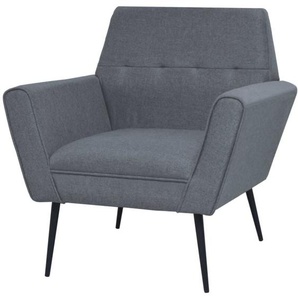 Sessel Hellgrau Stahl und Stoff vidaXL
