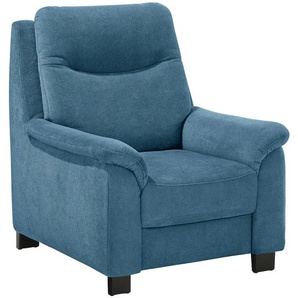 Sessel HOME AFFAIRE Boccaccio Gr. Struktur weich, Knopfheftung und Steppung im Rücken, B/H/T: 93 cm x 104 cm x 96 cm, blau (azure) Polstersessel Sessel