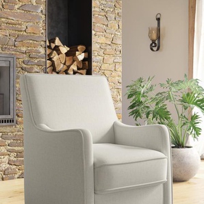 Sessel HOME AFFAIRE County Gr. Struktur fein, B/H/T: 70 cm x 91 cm x 75 cm, beige (natur) Einzelsessel Polstersessel Sessel