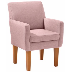Sessel HOME AFFAIRE Fehmarn Gr. Strukturstoff, B/H/T: 66 cm x 96 cm x 71 cm, rosa (flamingo) Einzelsessel Sessel komfortable Sitzhöhe von 54 cm, in 3 verschiedenen Bezugsqualitäten