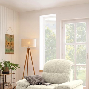 Sessel HOME AFFAIRE Lotus Gr. Aqua Clean Pascha, ohne Kopfteilverstellung, Sesselfüße aus FSC-zertifiziertem Holz, B/H/T: 108 cm x 89 cm x 104 cm, beige (natur) Einzelsessel Funktionssessel Polstersessel XXL-Sessel wahlweise mit Kopfteilverstellung und