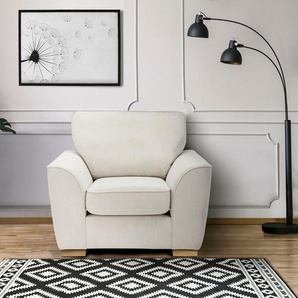 Sessel HOME AFFAIRE Savoy Gr. Struktur fein, B/H/T: 109 cm x 95 cm x 107 cm, beige (natur) Polstersessel Sessel gemütlicher Sessel,k in 2 Bezugsqualitäten