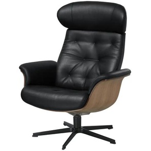 Sessel in Leder mit Knopfnaht Timeout ¦ schwarz ¦ Maße (cm): B: 80 H: 101 T: 81.0