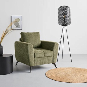 Sessel INOSIGN Lörby Gr. Struktur weich, B/H/T: 96 cm x 90 cm x 92 cm, grün Polstersessel Belastbarkeit bis 140kg pro Sitzplatz, auch mit Aqua clean-Bezug