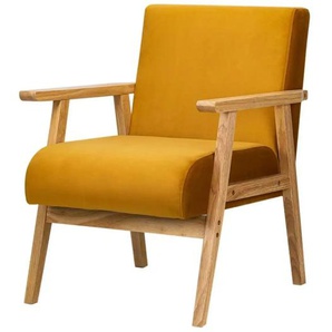 Sessel Louis - gelb - Materialmix - 60 cm - 76 cm | Möbel Kraft