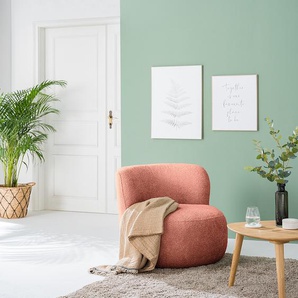 Sessel LOVELOCK Pink Bouclé Stoff Cady 78 x 75 x 84cm