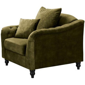 Sessel Lovis Grün Samt Tomi 104 x 90 x 95cm
