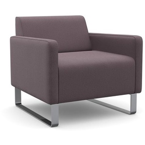 Sessel MACHALKE single Gr. Jacquardstoff BRUCE, B/H/T: 73 cm x 70 cm x 75 cm, lila (violett bruce) Einzelsessel Loungesessel Polstersessel Sessel mit Metallkufen