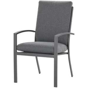 Gartensessel stapelbar Mailand ¦ grau ¦ Maße (cm): B: 59,5 H: 92,5 T: 73.0