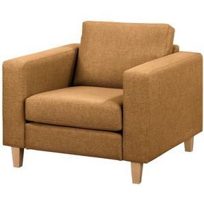 Sessel Gelb Webstoff Lark 94 x 86 x 90cm