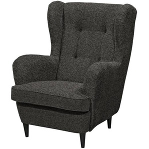 Sessel Marson Grau Teddystoff Svea ohne Hocker 78 x 102 x 98cm