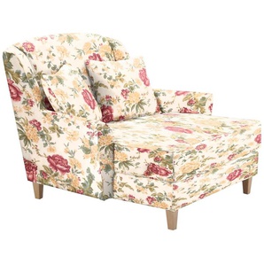 Sessel MAX WINZER Julia Gr. Webstoff Baumwollmi, B/H/T: 132 cm x 100 cm x 104 cm, beige Polstersessel Sessel mit naturfarbenen Holzfüßen