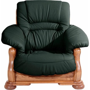 Sessel MAX WINZER Texas Gr. NaturLEDER, B/H/T: 104 cm x 95 cm x 98 cm, grün (dunkelgrün) Ledersessel Polstersessel Sessel