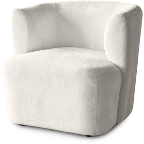Sessel mit abgerundeter Rückenlehne NORI beige Sereno 681