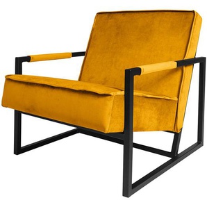Sessel Novella Gelb/Senfgelb Samt Ravi 66 x 74 x 82cm