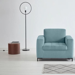 Sessel OTTO PRODUCTS Grazzo Gr. Struktur (recyceltes Polyester), B/H/T: 101 cm x 80 cm x 86 cm, blau (eisblau) Einzelsessel Polstersessel Lounge-Sessel Lounge-Gartenmöbel Sessel