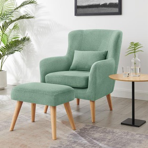 Sessel Ribolt Grün/Mint Flachgewebe Sura 75 x 96 x 78cm
