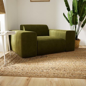 Sessel Samt Olivgrün - Eleganter Sessel: Hochwertige Qualität, einzigartiges Design - 141 x 72 x 107 cm, Individuell konfigurierbar