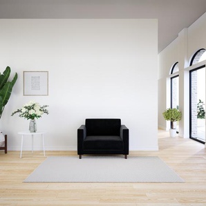 Sessel Samt Schwarz - Eleganter Sessel: Hochwertige Qualität, einzigartiges Design - 104 x 75 x 98 cm, Individuell konfigurierbar