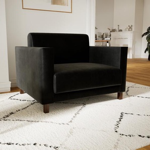 Sessel Samt Schwarz - Eleganter Sessel: Hochwertige Qualität, einzigartiges Design - 104 x 75 x 98 cm, Individuell konfigurierbar