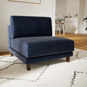 Sessel Samt Ultramarinblau - Eleganter Sessel: Hochwertige Qualität, einzigartiges Design - 80 x 75 x 98 cm, Individuell konfigurierbar