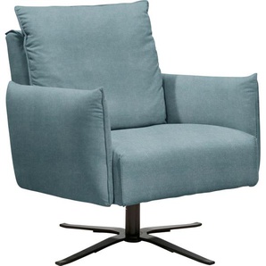 Sessel SCHÖNER WOHNEN-KOLLEKTION Lineo Gr. Velours MATRIX, Drehfunktion, B/H/T: 84 cm x 92 cm x 95 cm, blau (aqua matri) Drehsessel Sessel