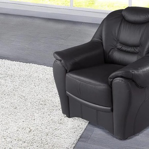 Sessel SIT&MORE Bansin Gr. Kunstleder SOFTLUX, B/H/T: 98 cm x 94 cm x 95 cm, schwarz Ledersessel Polstersessel Sessel