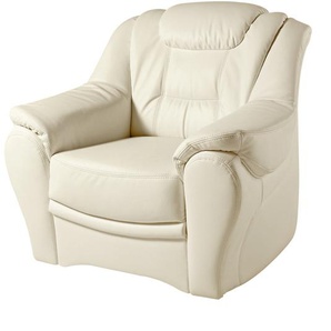 Sessel SIT&MORE Bellevue Gr. Kunstleder SOFTLUX, B/H/T: 98 cm x 94 cm x 95 cm, weiß (altweiß) Ledersessel Sessel