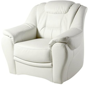 Sessel SIT&MORE Bellevue Gr. NaturLEDER, B/H/T: 98 cm x 94 cm x 95 cm, weiß (altweiß) Ledersessel Sessel