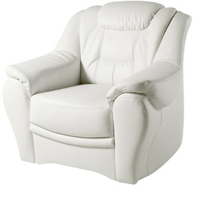 Sessel SIT&MORE Bellevue Gr. NaturLEDER-Kunstleder, B/H/T: 98 cm x 94 cm x 95 cm, weiß (altweiß) Ledersessel Sessel
