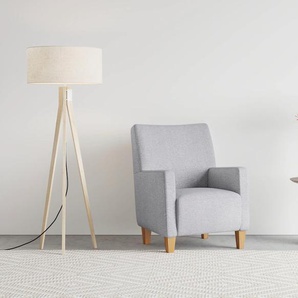 Sessel SIT&MORE Bosse Gr. Flachgewebe AMSTERDAM, B/H/T: 74 cm x 93 cm x 81 cm, silberfarben (silber) Einzelsessel mit Federkern