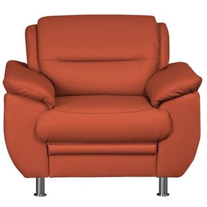 Sessel SIT&MORE Mailand Gr. Kunstleder SOFTLUX, B/H/T: 99 cm x 85 cm x 90 cm, orange (terrakotta) Polstersessel Sessel