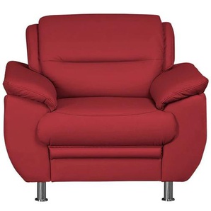 Sessel SIT&MORE Mailand Gr. Kunstleder SOFTLUX, B/H/T: 99 cm x 85 cm x 90 cm, rot Polstersessel Sessel