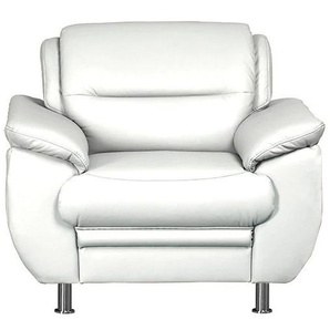 Sessel SIT&MORE Mailand Gr. Luxus-Kunstleder, B/H/T: 99 cm x 85 cm x 90 cm, weiß Polstersessel Sessel