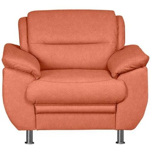 Sessel SIT&MORE Mailand Gr. Luxus-Microfaser ALTARA NUBUCK, B/H/T: 99 cm x 85 cm x 90 cm, orange (terrakotta) Polstersessel Sessel