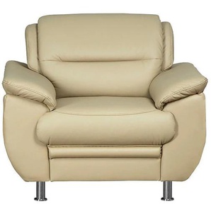 Sessel SIT&MORE Mailand Gr. NaturLEDER, B/H/T: 99 cm x 85 cm x 90 cm, beige (creme) Polstersessel Sessel