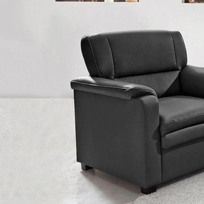 Sessel SIT&MORE Pisa Gr. NaturLEDER, B/H/T: 86 cm x 89 cm x 90 cm, schwarz Polstersessel Sessel