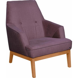 Sessel TOM TAILOR HOME COZY Gr. Vintage Webstoff TUS, B/H/T: 80 cm x 95 cm x 84 cm, lila (soft purple tus 38) Polstersessel Einzelsessel