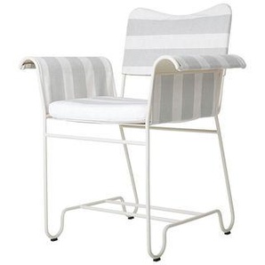 Sessel Tropique textil grau / Ohne Fransen - Stoff / Matégot, Wiederauflage der 50er - Gubi - Grau