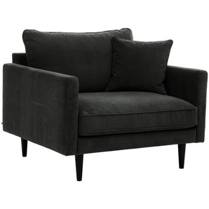 Sessel XL Candice Samt, Khakigrün