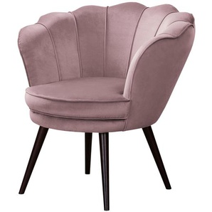 Sessel ZEPEDEUS - Füße Dunkel Pink/Mauve Samt Ravi 75 x 74 x 75cm