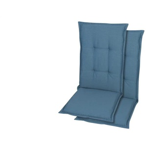 Sesselauflage hoch 2er-Set | blau | 50 cm | 120 cm | cm 7,0 |