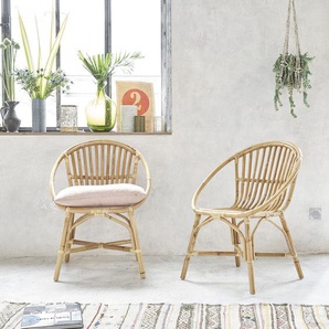 Set aus 2 Rattansesseln
