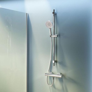 Am.pm - Set für Dusche : Brausethermostat& Duschset Brauseset: Handbrause, Duschstange und Thermostat Duschthermostat, F408XA46, Chrom
