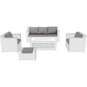 Set Kissenbezüge Grau Polyester Gartenset Gartenmöbel Gartensofa Outdoor Ausstattung Accessories