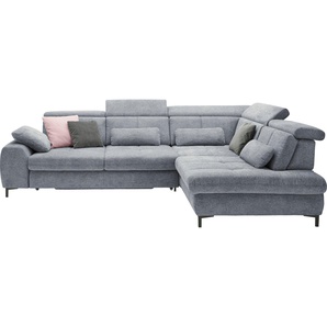 set one by Musterring Ecksofa SO 3400, Komfortsitzhöhe 47cm oder 49cm, inkl. Sitztiefenverstellung, verschiedene Funktionen, Kaltschaumpolsterung, Stellmaße 220 x 317 cm