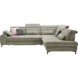 set one by Musterring Ecksofa SO 3400, Komfortsitzhöhe 47cm oder 49cm, inkl. Sitztiefenverstellung, verschiedene Funktionen, Kaltschaumpolsterung, Stellmaße 220 x 317 cm